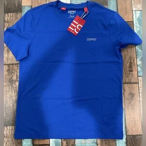 Esprit blue short sleeve shirt size small nwt